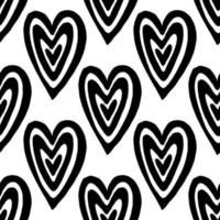 coeur doodle dessin élément de décoration pattern.design sans soudure. vecteur