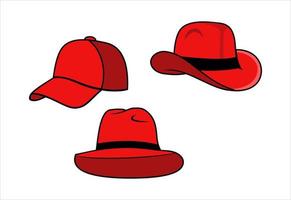 illustration de conception de chapeau rouge vecteur