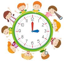 Gabarit d&#39;horloge pour enfants vecteur