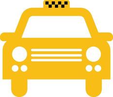 icône de taxi jaune et noir vecteur