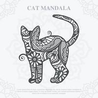 style d'art de ligne de mandala de chat. boho chats svg. vecteur eps 10