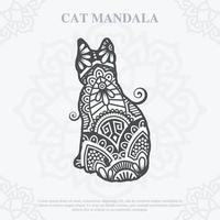 style d'art de ligne de mandala de chat. boho chats svg. vecteur eps 10