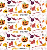 joli motif Halloween sans soudure pour le fond vecteur