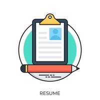 concepts de CV à la mode vecteur