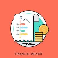 concepts de rapport financier vecteur