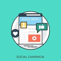 campagne sur les réseaux sociaux vecteur