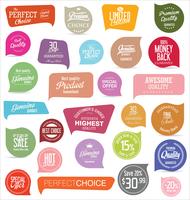 Collection de stickers, étiquettes badges modernes vecteur