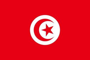 vecteur de drapeau tunisien