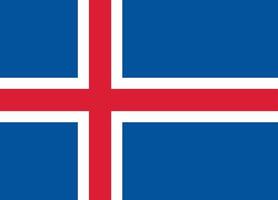 vecteur de drapeau de l'islande