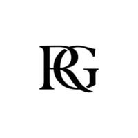 une conception de logo moderne et professionnelle avec des lettres rg vecteur