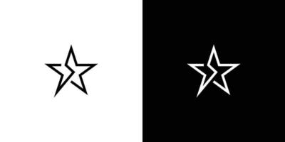 création de logo étoile lettre s initiales moderne et élégante vecteur