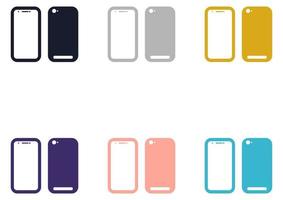 une collection d'illustrations de coques de portables vecteur