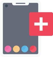 illustration vectorielle de téléphone santé sur un fond transparent. symboles de qualité premium. icône plate de vecteur pour le concept et la conception graphique.