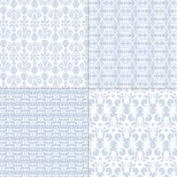 motifs de damas bleus et blancs pastels vecteur