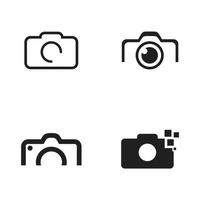 création de logo d'icône de caméra de photographie vecteur