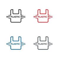 pas de sac en plastique utilisant la conception de logo vecteur