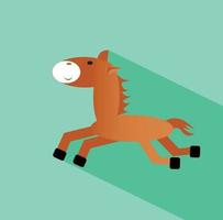 illustration vectorielle de cheval plat vecteur