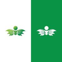 logos de l'écologie des feuilles d'arbre vert vecteur