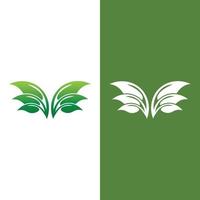 logos de l'écologie des feuilles d'arbre vert vecteur