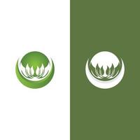 logos de l'écologie des feuilles d'arbre vert vecteur