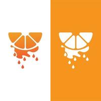 illustration d'icône de vecteur de conception de logo orange