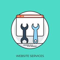 concepts de services de site Web vecteur