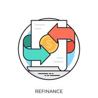 concepts de refinancement à la mode vecteur