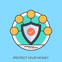 concepts de protection financière vecteur