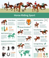 Infographie montante de cheval vecteur