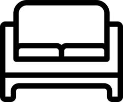 illustration de l'icône de la ligne du canapé vecteur