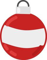 boule rouge de noël pour les décorations de vacances illustration vectorielle. décoration d'arbre de Noël. élément de vacances vecteur
