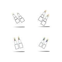 modèle de conception d'illustration d'icône de vecteur de câble de fibre optique