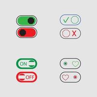 bouton on off icône vector design illustration