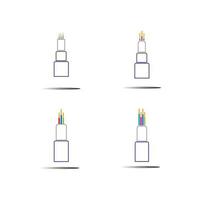 modèle de conception d'illustration d'icône de vecteur de câble de fibre optique