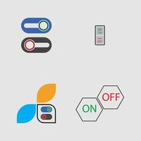 bouton on off icône vector design illustration