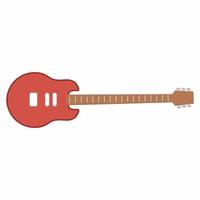 guitare rouge isolé sur fond blanc. illustration vectorielle d'un instrument de musique. vecteur