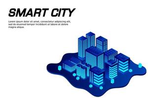 future ville isométrique. concept de l'industrie de l'immobilier et de la construction vecteur