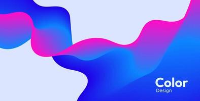 fond de flux coloré moderne. forme liquide d'onde sur fond de couleur bleue. conception d'art pour votre projet de conception. illustration vectorielle vecteur