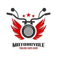 logo aile et moto vecteur