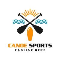 logo de sports de canoë vecteur