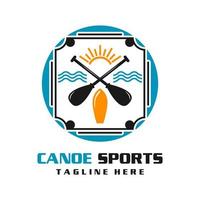 logo de sports de canoë vecteur