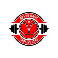 logo de sport de boxe vecteur