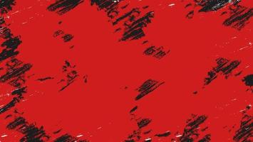 abstrait rouge noir grunge texture background avec de la peinture blanche sale vecteur