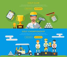 Bannières de club de golf et de championnat vecteur