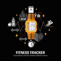 illustration de tracker de remise en forme vecteur