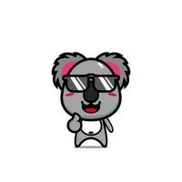 mascotte de conception de personnage de dessin animé mignon koala vecteur