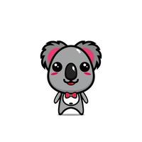 mascotte de conception de personnage de dessin animé mignon koala vecteur