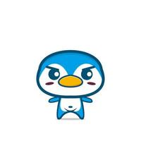 personnage de mascotte de conception de pingouin de dessin animé mignon vecteur