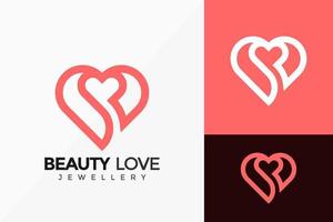 création de logo de bijoux d'amour de beauté. conception de logos idée moderne modèle d'illustration vectorielle vecteur