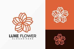 création de logo créatif de fleur de luxe. conception de logos idée moderne modèle d'illustration vectorielle vecteur